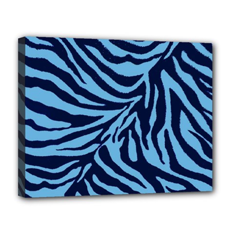 Zebra 3 Canvas 14  x 11  (Stretched) from ArtsNow.com