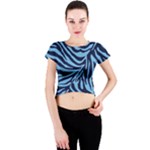 Zebra 3 Crew Neck Crop Top