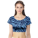 Zebra 3 Short Sleeve Crop Top