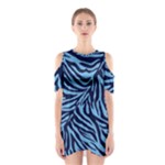 Zebra 3 Shoulder Cutout One Piece Dress