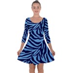 Zebra 3 Quarter Sleeve Skater Dress