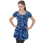 Zebra 3 Puff Sleeve Tunic Top