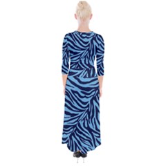 Quarter Sleeve Wrap Maxi Dress 