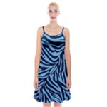 Zebra 3 Spaghetti Strap Velvet Dress