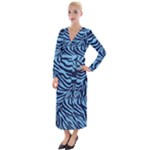 Zebra 3 Velvet Maxi Wrap Dress