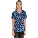 Zebra 3 Women s V-Neck Scrub Top