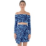 Zebra 3 Off Shoulder Top with Skirt Set