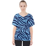 Zebra 3 V-Neck Dolman Drape Top