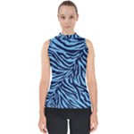 Zebra 3 Mock Neck Shell Top