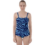 Zebra 3 Twist Front Tankini Set