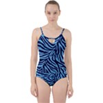 Zebra 3 Cut Out Top Tankini Set