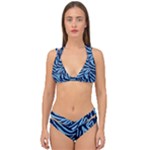 Zebra 3 Double Strap Halter Bikini Set