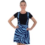 Zebra 3 Velvet Suspender Skater Skirt