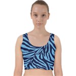 Zebra 3 Velvet Racer Back Crop Top