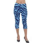 Zebra 3 Lightweight Velour Capri Leggings 