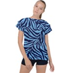 Zebra 3 Ruffle Collar Chiffon Blouse