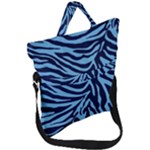 Zebra 3 Fold Over Handle Tote Bag