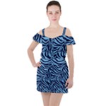 Zebra 3 Ruffle Cut Out Chiffon Playsuit