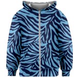 Zebra 3 Kids  Zipper Hoodie Without Drawstring