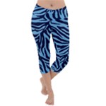 Zebra 3 Lightweight Velour Capri Yoga Leggings