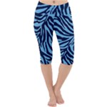 Zebra 3 Lightweight Velour Cropped Yoga Leggings