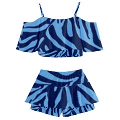 Kids  Off Shoulder Skirt Bikini 