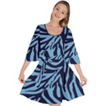 Zebra 3 Velour Kimono Dress