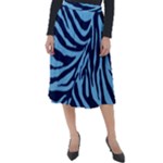 Zebra 3 Classic Velour Midi Skirt 