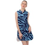 Zebra 3 Sleeveless Shirt Dress