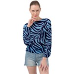 Zebra 3 Banded Bottom Chiffon Top