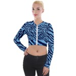 Zebra 3 Long Sleeve Cropped Velvet Jacket