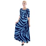 Zebra 3 Half Sleeves Maxi Dress