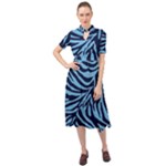 Zebra 3 Keyhole Neckline Chiffon Dress