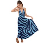 Zebra 3 Backless Maxi Beach Dress