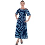 Zebra 3 Shoulder Straps Boho Maxi Dress 