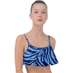 Zebra 3 Frill Bikini Top