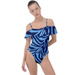 Zebra 3 Frill Detail One Piece Swimsuit