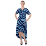 Zebra 3 Front Wrap High Low Dress