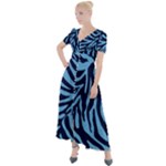 Zebra 3 Button Up Short Sleeve Maxi Dress