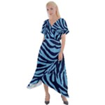 Zebra 3 Cross Front Sharkbite Hem Maxi Dress