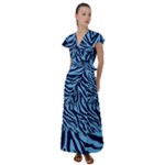 Zebra 3 Flutter Sleeve Maxi Dress