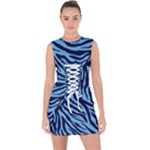 Zebra 3 Lace Up Front Bodycon Dress