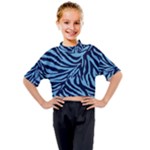 Zebra 3 Kids Mock Neck Tee