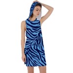 Zebra 3 Racer Back Hoodie Dress