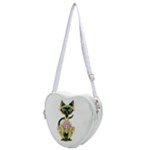 Siamese Sugar Skull Heart Shoulder Bag