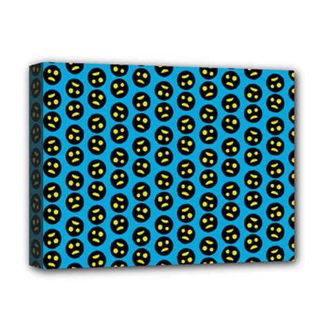 0059 Comic Head Bothered Smiley Pattern Deluxe Canvas 16  x 12  (Stretched)  from ArtsNow.com