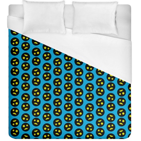 0059 Comic Head Bothered Smiley Pattern Duvet Cover (King Size) from ArtsNow.com