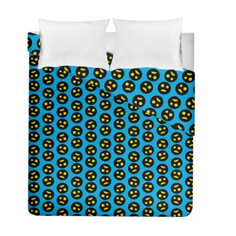 0059 Comic Head Bothered Smiley Pattern Duvet Cover Double Side (Full/ Double Size) from ArtsNow.com