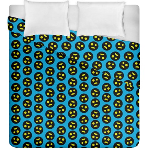 0059 Comic Head Bothered Smiley Pattern Duvet Cover Double Side (King Size) from ArtsNow.com