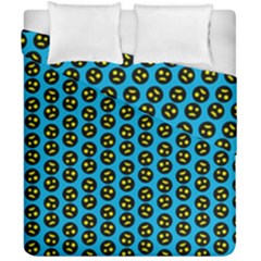 0059 Comic Head Bothered Smiley Pattern Duvet Cover Double Side (California King Size) from ArtsNow.com